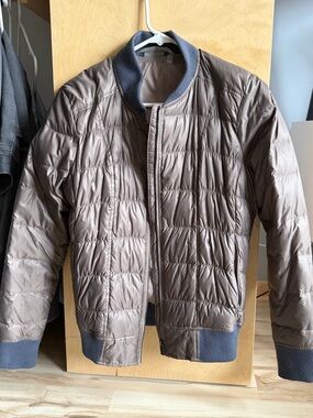 Women’s Quilted Bomber Jacket - Taupe